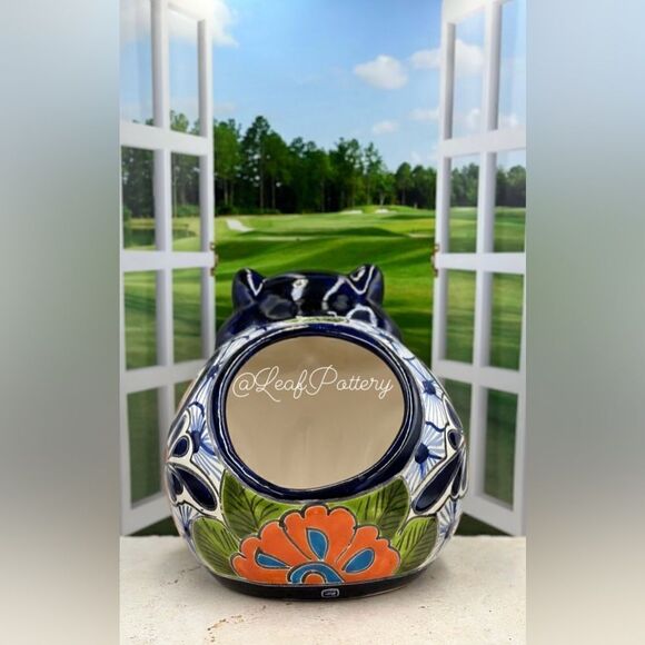 Meow Pablo Talavera Handmade Multi Colored Ceramic Planter Pot - Picture 5 of 8